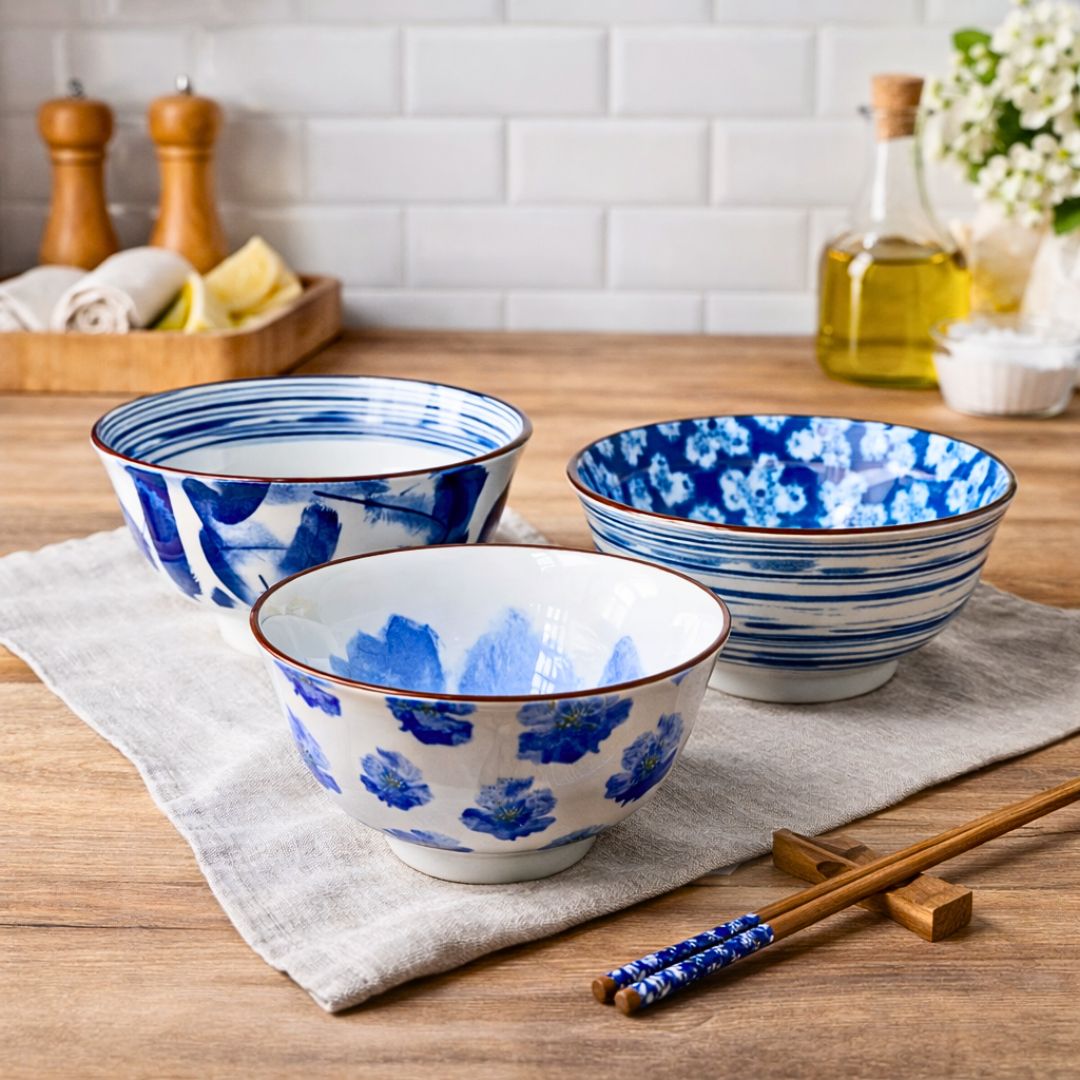 tas blue pattern conic 16 cm