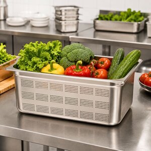 vaskete inoksi gastro kull 1/1 53x33x20 cm