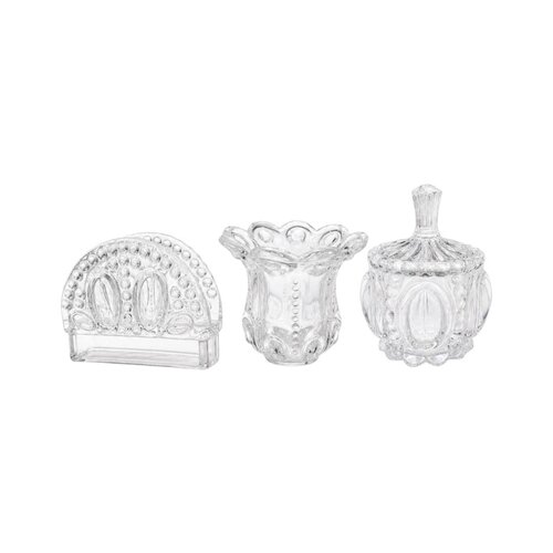 set qerasje per tavoline pearl 3 cope